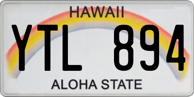 HI license plate YTL894