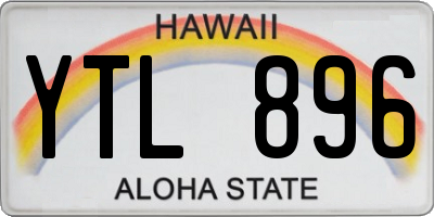 HI license plate YTL896