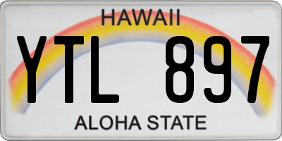 HI license plate YTL897