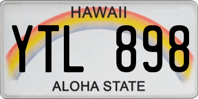 HI license plate YTL898