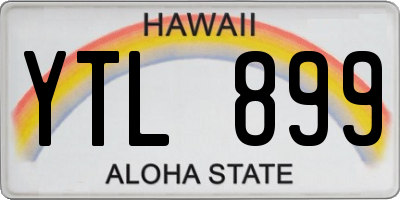 HI license plate YTL899