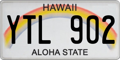 HI license plate YTL902