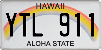 HI license plate YTL911