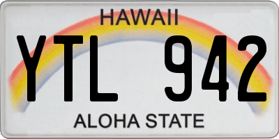 HI license plate YTL942
