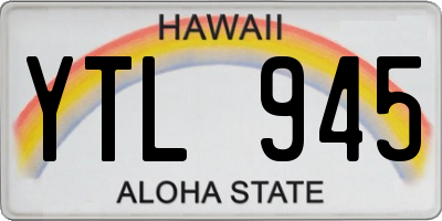 HI license plate YTL945
