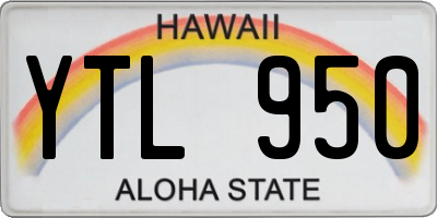 HI license plate YTL950