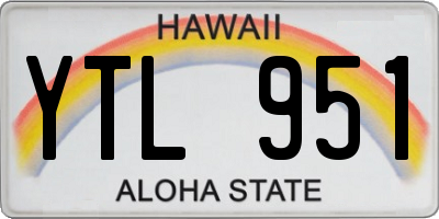 HI license plate YTL951