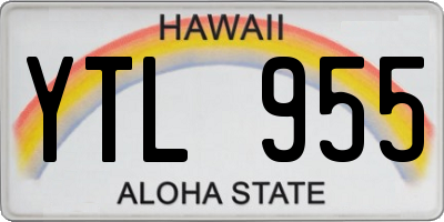 HI license plate YTL955