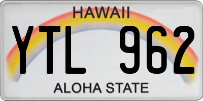 HI license plate YTL962