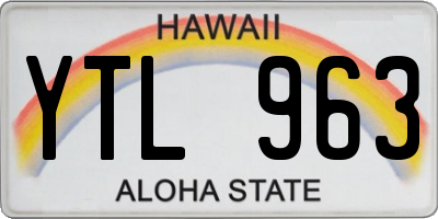 HI license plate YTL963
