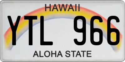 HI license plate YTL966
