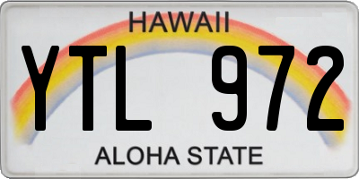 HI license plate YTL972
