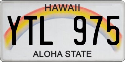 HI license plate YTL975