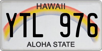 HI license plate YTL976