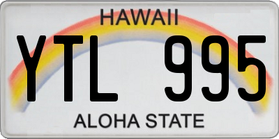 HI license plate YTL995