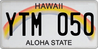 HI license plate YTM050