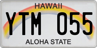 HI license plate YTM055
