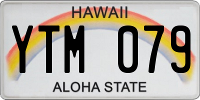 HI license plate YTM079