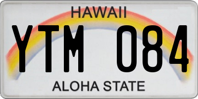 HI license plate YTM084