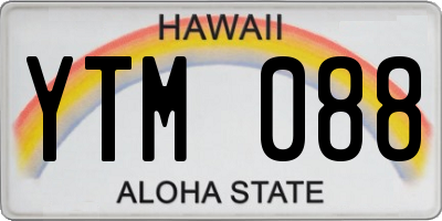 HI license plate YTM088