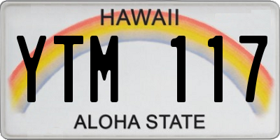 HI license plate YTM117
