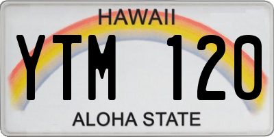 HI license plate YTM120
