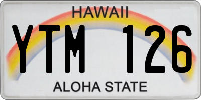 HI license plate YTM126