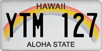 HI license plate YTM127