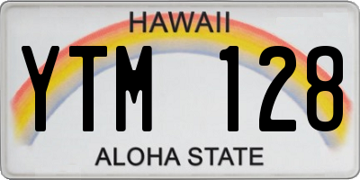 HI license plate YTM128
