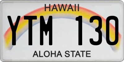 HI license plate YTM130