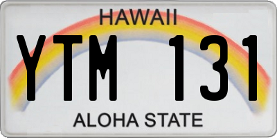 HI license plate YTM131
