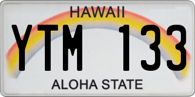 HI license plate YTM133