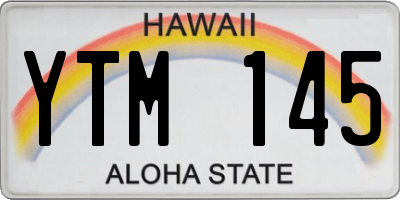 HI license plate YTM145