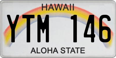HI license plate YTM146