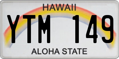 HI license plate YTM149