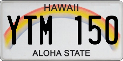 HI license plate YTM150