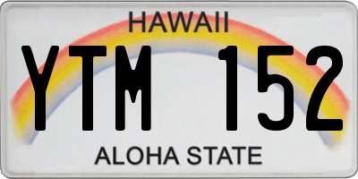 HI license plate YTM152