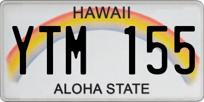 HI license plate YTM155
