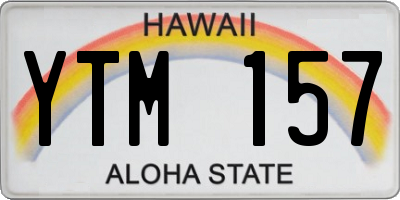 HI license plate YTM157
