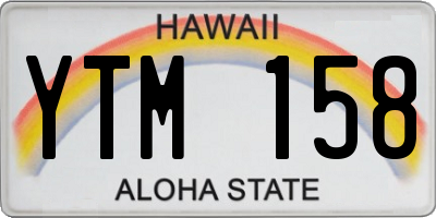HI license plate YTM158