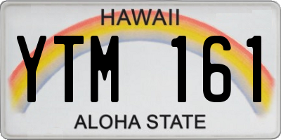 HI license plate YTM161
