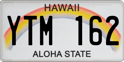 HI license plate YTM162