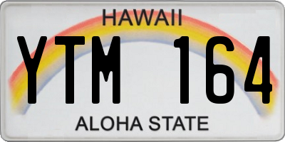 HI license plate YTM164