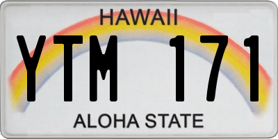 HI license plate YTM171