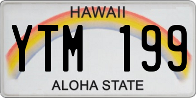 HI license plate YTM199