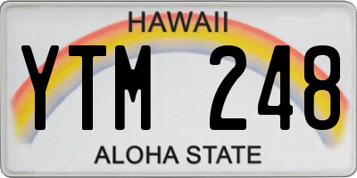 HI license plate YTM248