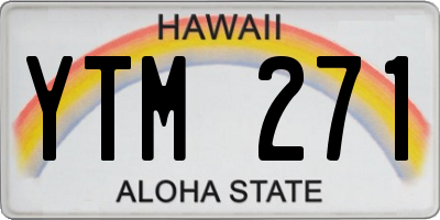 HI license plate YTM271