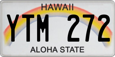 HI license plate YTM272
