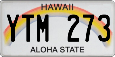 HI license plate YTM273