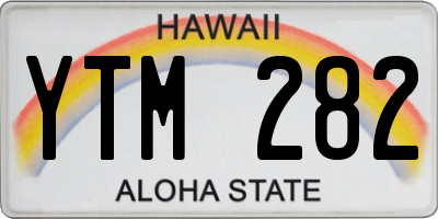 HI license plate YTM282